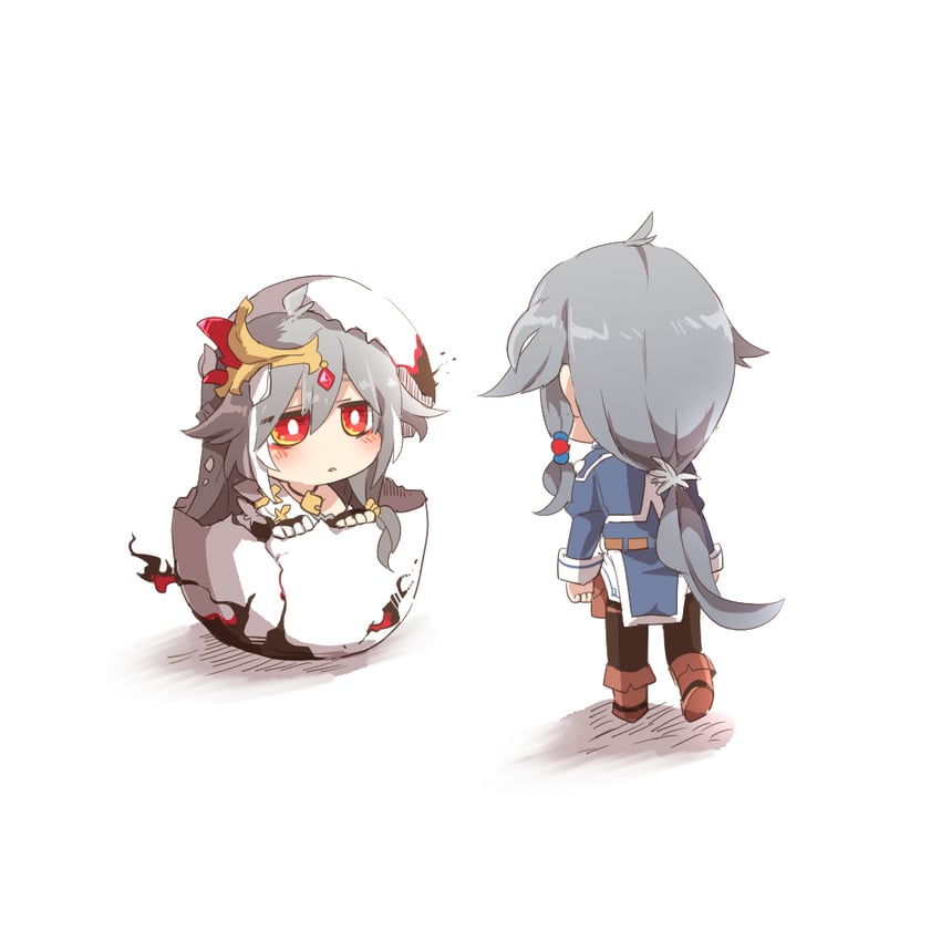 fu hua and herrscher of sentience (honkai and 1 more) drawn by rebecca_(keinelove)