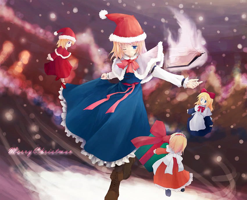 alice margatroid, shanghai doll, and hourai doll (touhou) drawn by yukitarou_(awamori)