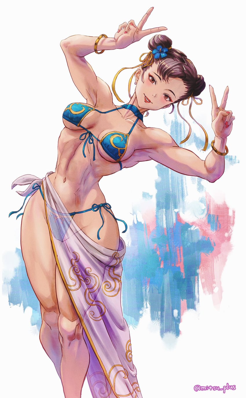 chun-li (street fighter and 1 more) drawn by mitsu_plus