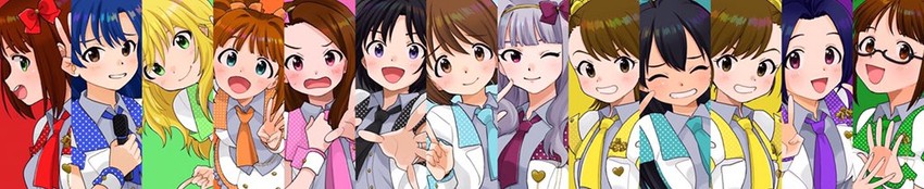 hoshii miki, kisaragi chihaya, amami haruka, kikuchi makoto, shijou takane, and 8 more (idolmaster) drawn by naruse_ill
