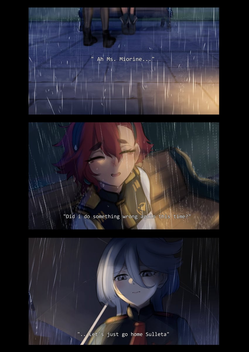 suletta mercury and miorine rembran (gundam and 1 more) drawn by ataririri
