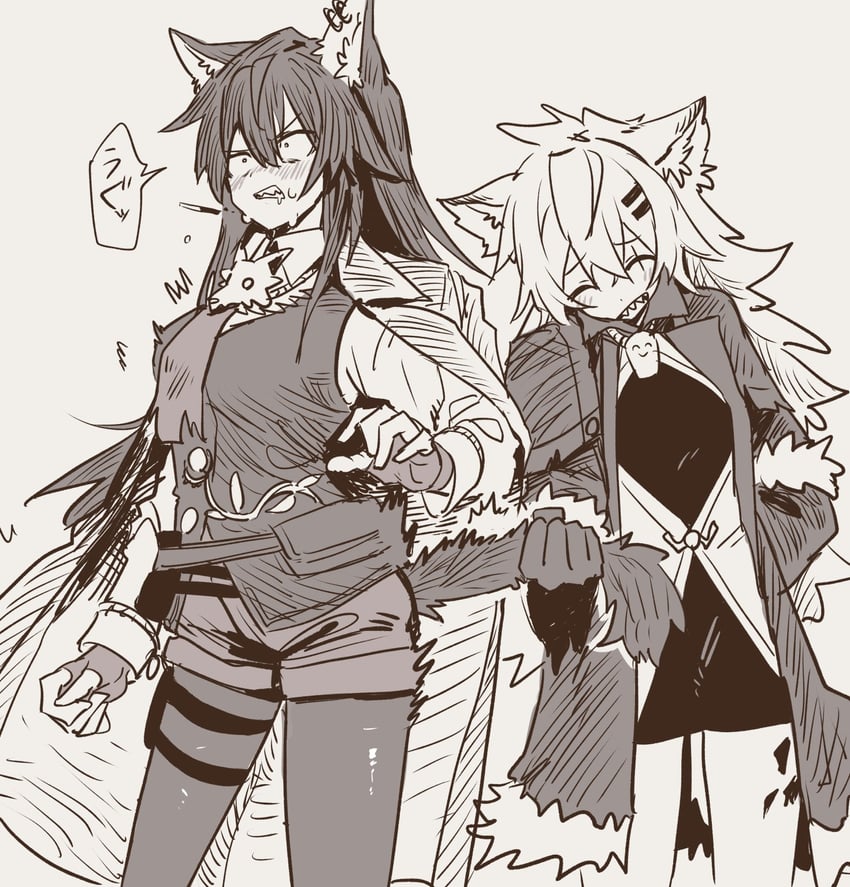 texas, lappland, and texas the omertosa (arknights) drawn by mutomorokoshi