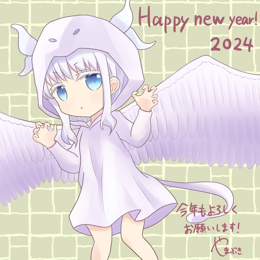 kanna kamui, sengoku kamuri, and naganawa maria (kobayashi-san chi no maidragon and 1 more) drawn by yamabuki_(yamabuki249)