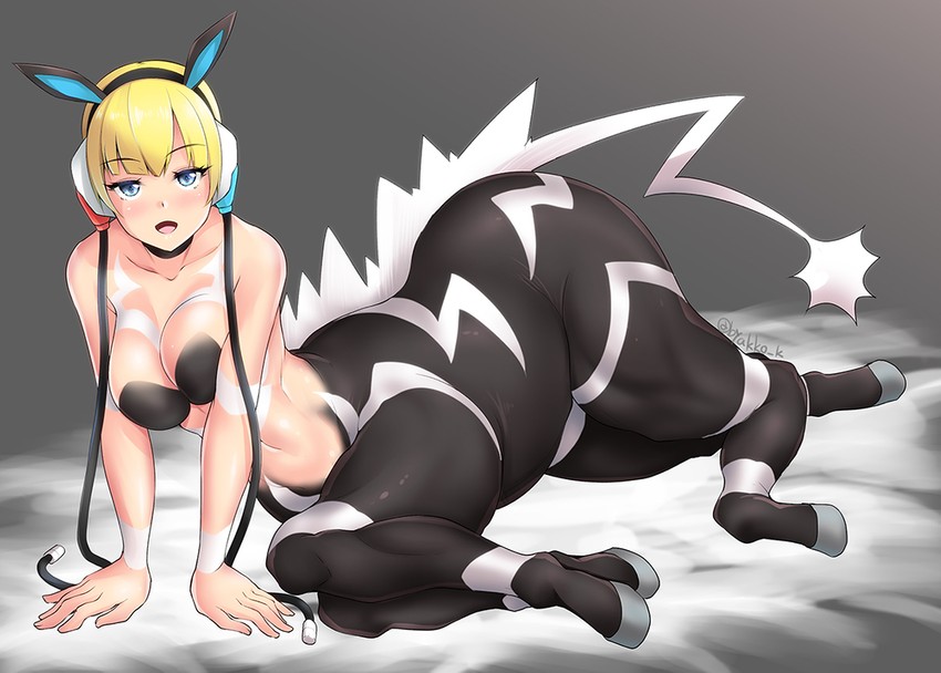 elesa and zebstrika (pokemon and 1 more) drawn by kirisaki_byakko