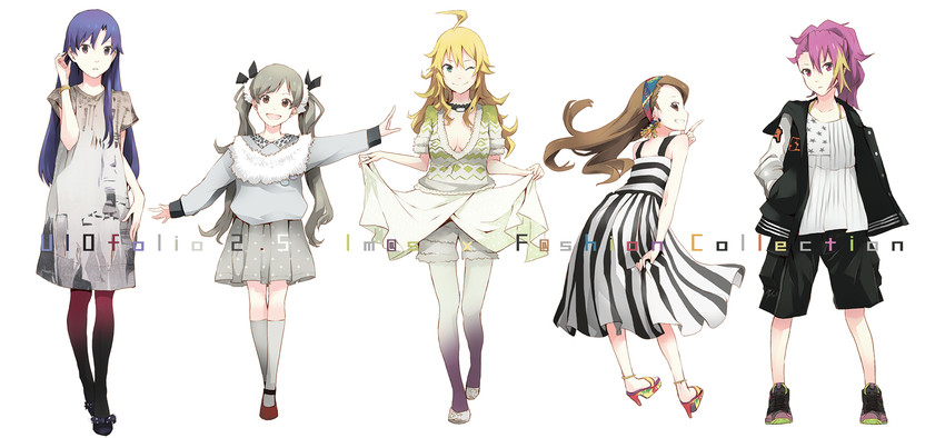 hoshii miki, kisaragi chihaya, minase iori, hakozaki serika, and maihama ayumu (idolmaster and 1 more) drawn by yoshito