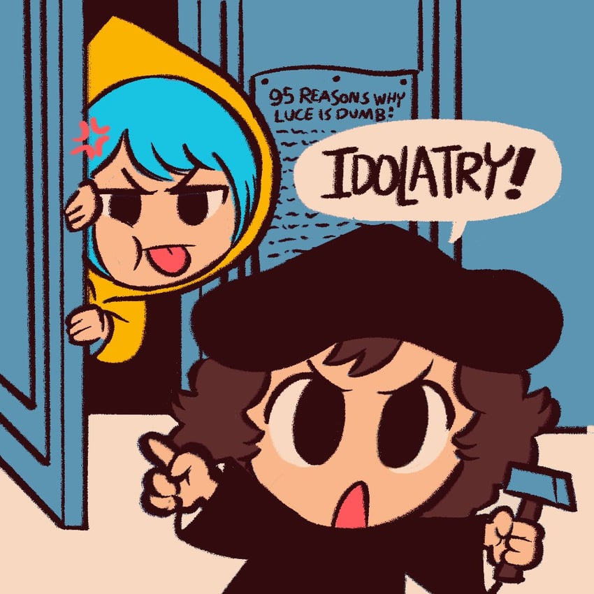 luce and martin luther (real life and 1 more) drawn by atomiksaico