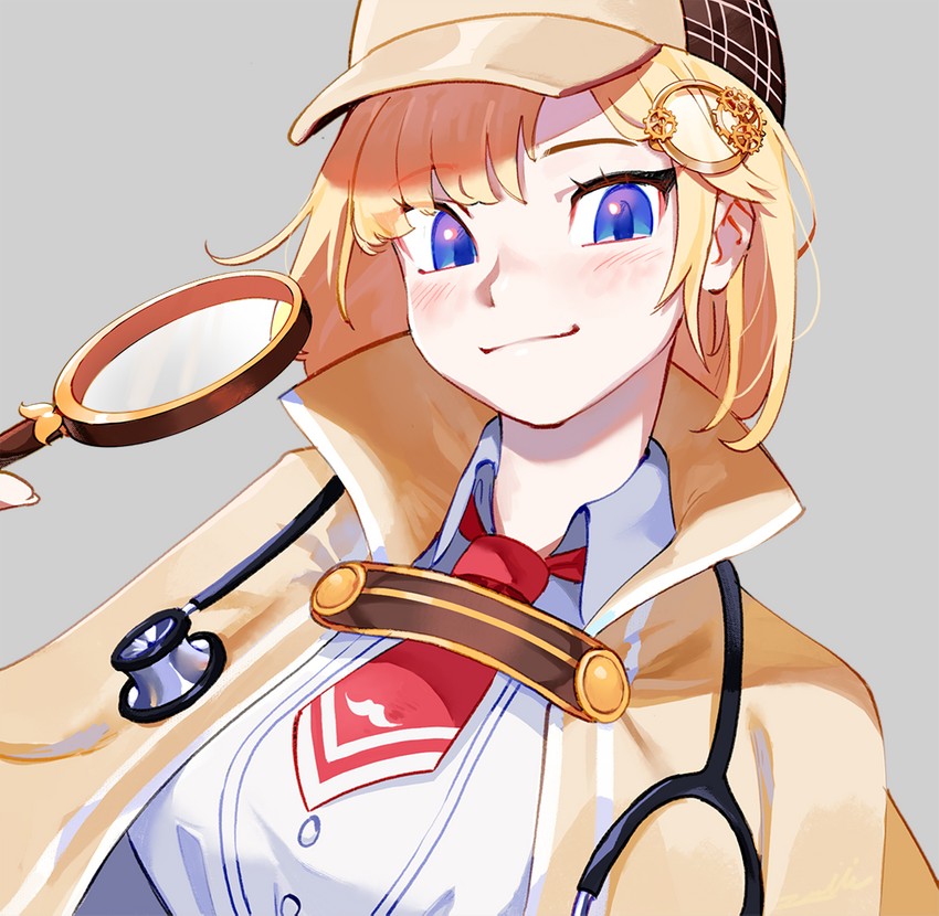 watson amelia (hololive and 1 more) drawn by zambiie