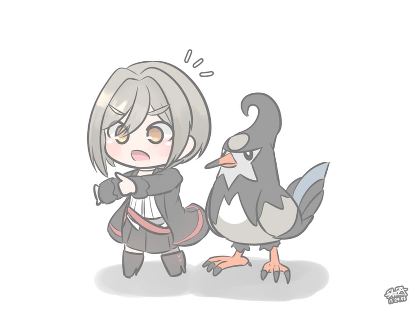 staravia and ballista (pokemon and 1 more) drawn by hiromaster_sinta_jh