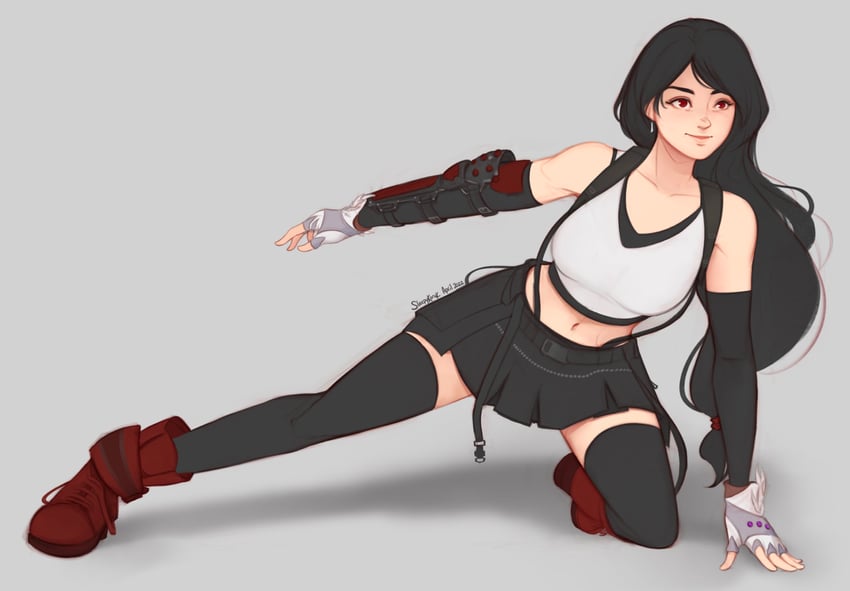 tifa lockhart (final fantasy and 2 more) drawn by sleepy_korok