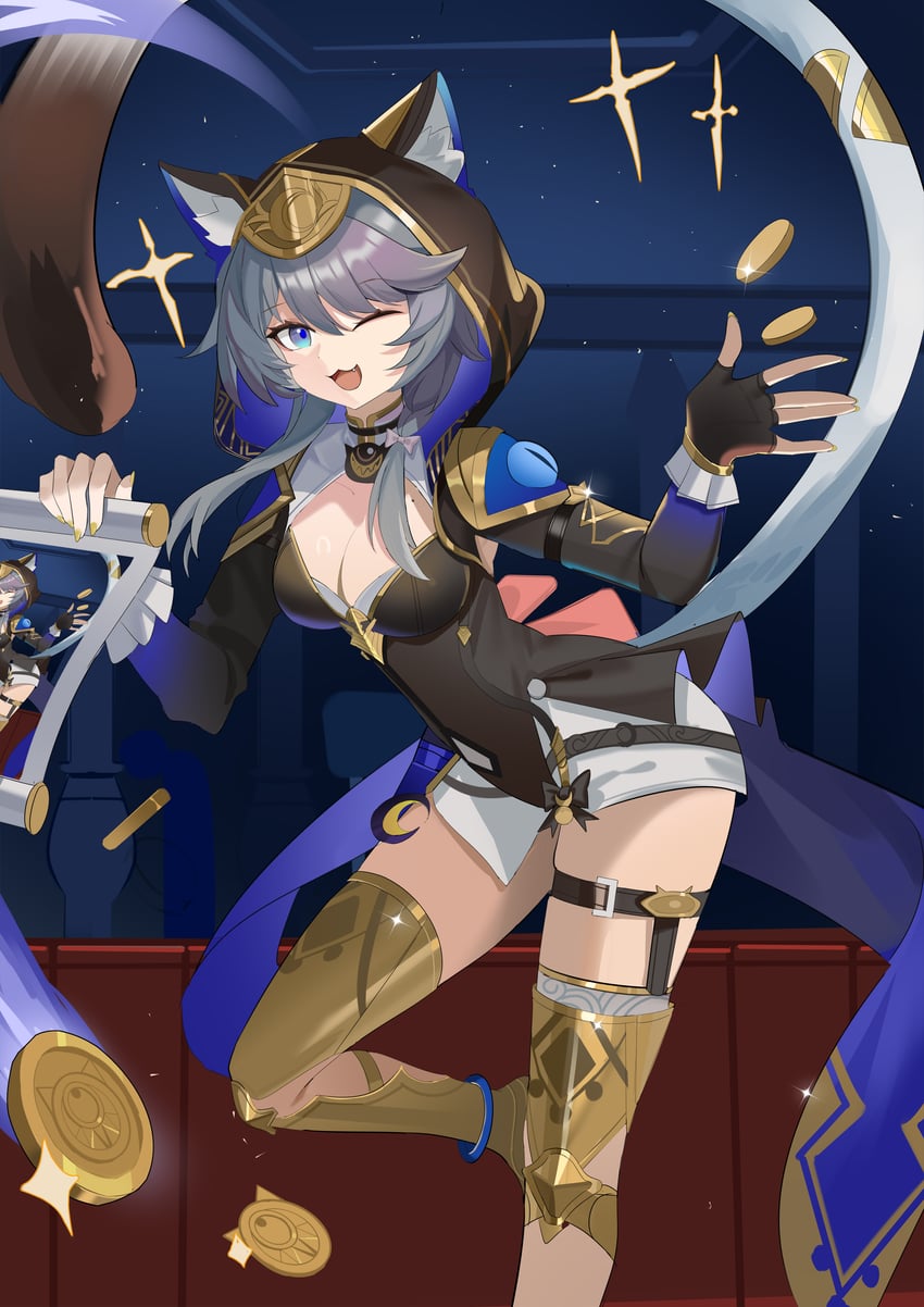 cipher (honkai and 1 more) drawn by npp_(artist)