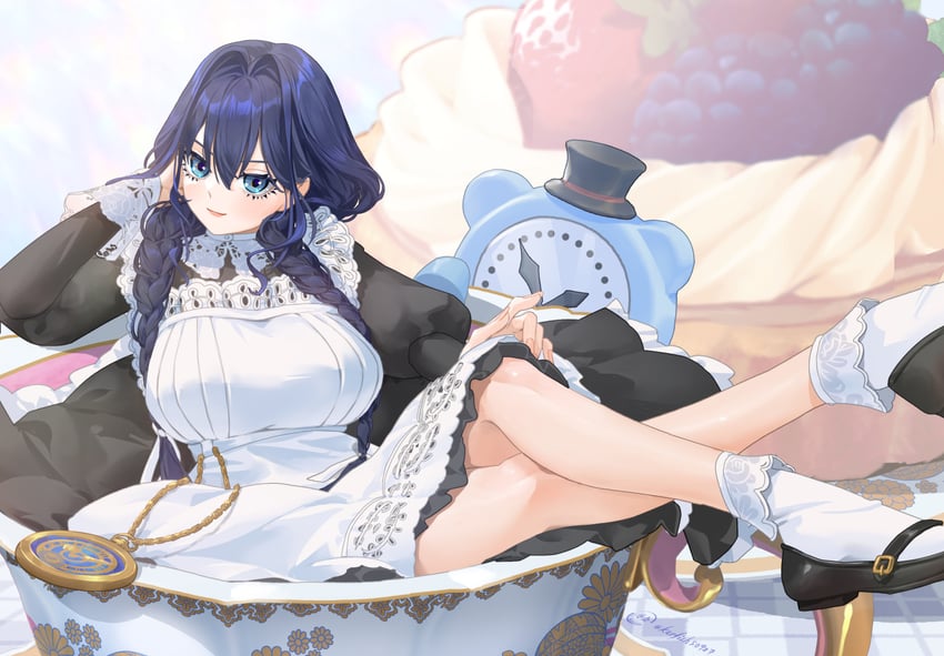 ouro kronii and kronie (hololive and 1 more) drawn by yuyu_(kerfish50927)