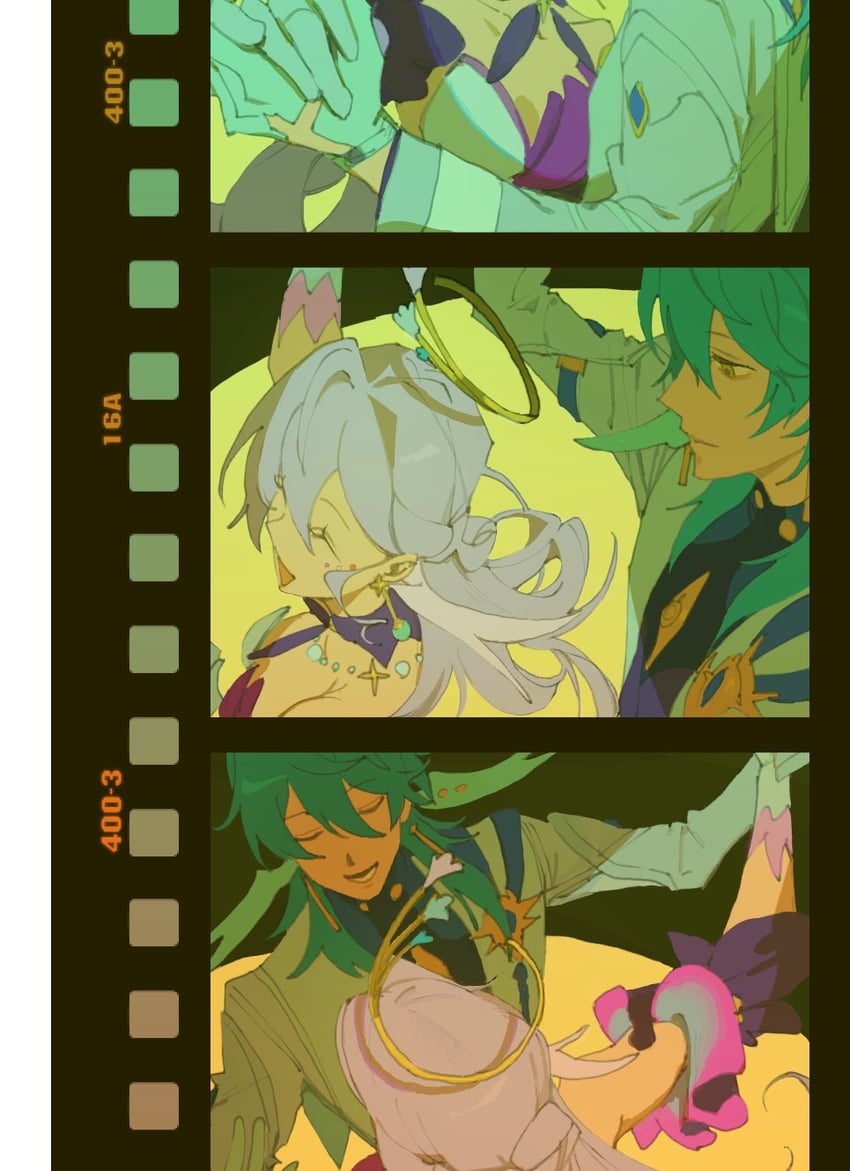 robin and sunday (honkai and 1 more) drawn by 1kml