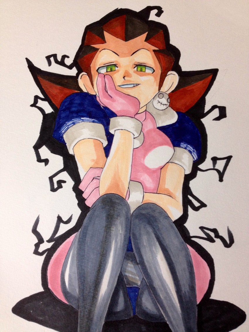 tron bonne (mega man and 1 more) drawn by oomasa
