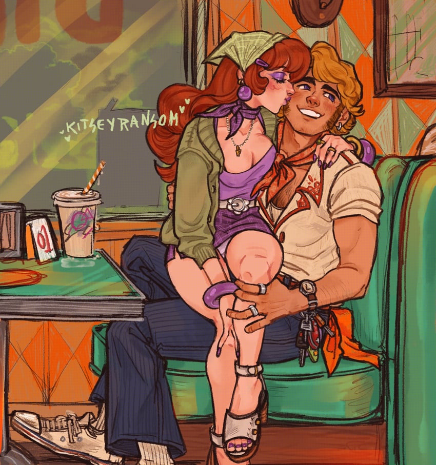 daphne blake and fred jones (scooby-doo) drawn by kitseyransom