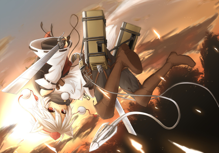 inubashiri momiji (touhou and 1 more) drawn by shiroi_suzume