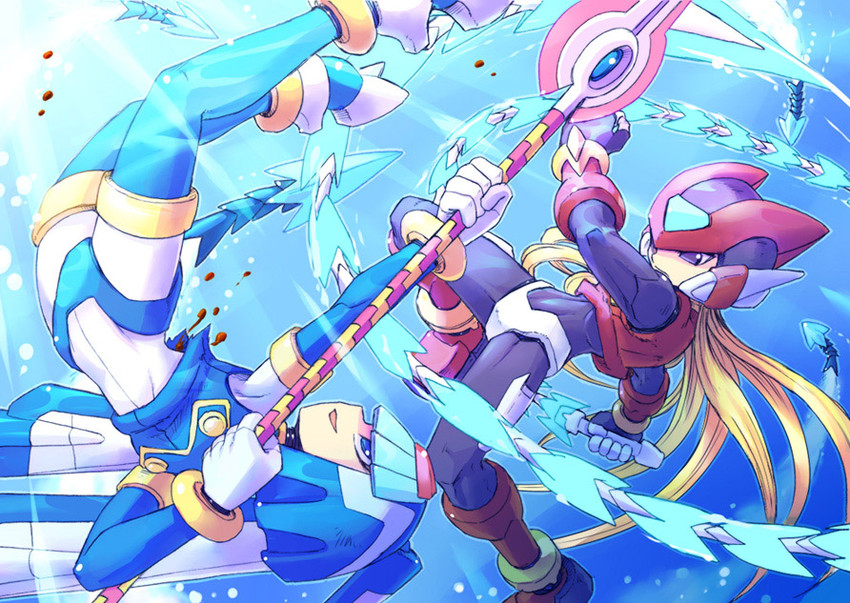 zero, zero(z), and fairy leviathan (mega man and 1 more) drawn by nasu_(roda_de_estrela)