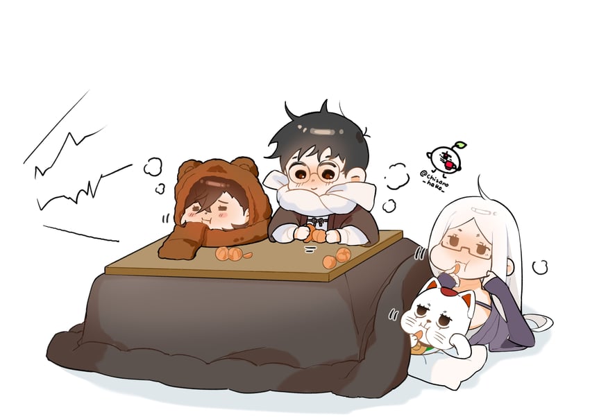 ayase momo, takakura ken, turbo granny, and ayase seiko (dandadan) drawn by hachi_(chisano_hako)