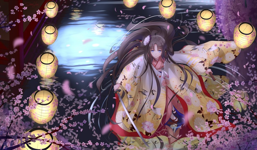 ryougi shiki and void shiki (fate and 2 more) drawn by shenhai_(2556146833)
