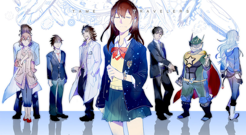 shindo mikoto, ressenti man, fushimi hina, fukase yuuri, kamiya souma, and 2 more (time travelers) drawn by koku_666