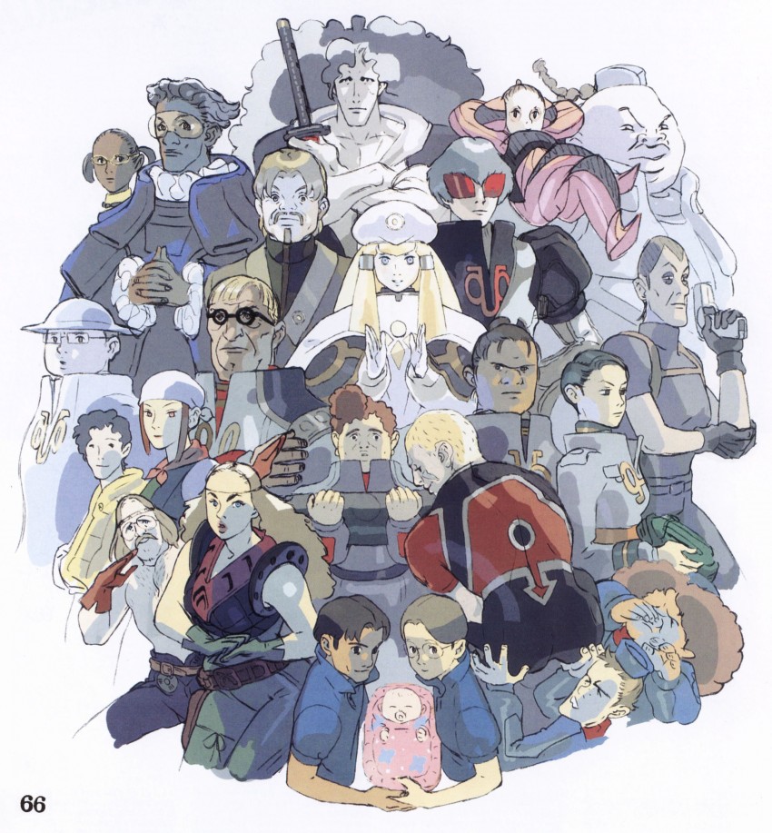 dianna soreil, harry ord, gym ghingnham, and merrybell gadget (gundam and 1 more) drawn by yasuda_akira