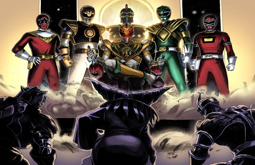 dragon ranger, mighty morphin green ranger, kiba ranger, mighty morphin white ranger, witch bandora, and 10 more (super sentai and 10 more) drawn by sam_delatore