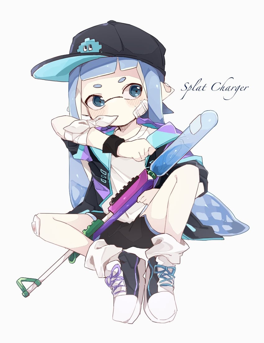 inkling player character and inkling girl (splatoon) drawn by ika_esu