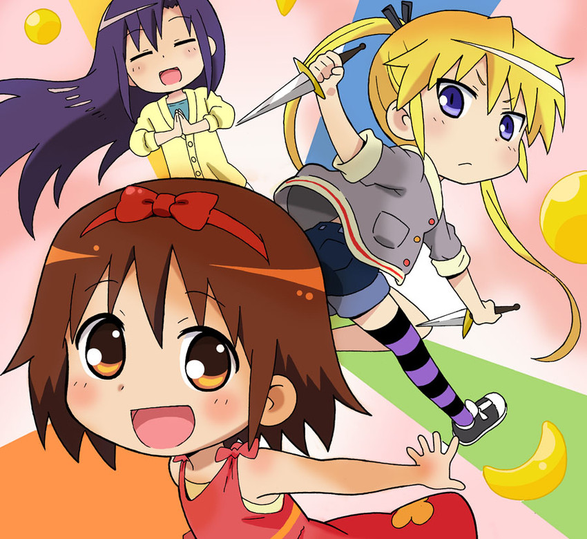 sonya, oribe yasuna, and goshiki agiri (kill me baby) drawn by komagoma