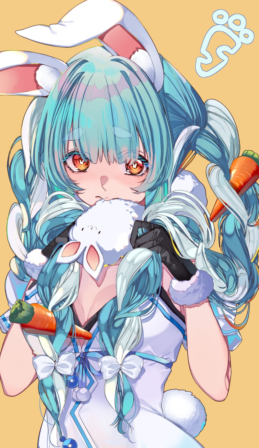 usada pekora and don-chan (hololive) drawn by yuutarou_(fukiiincho)