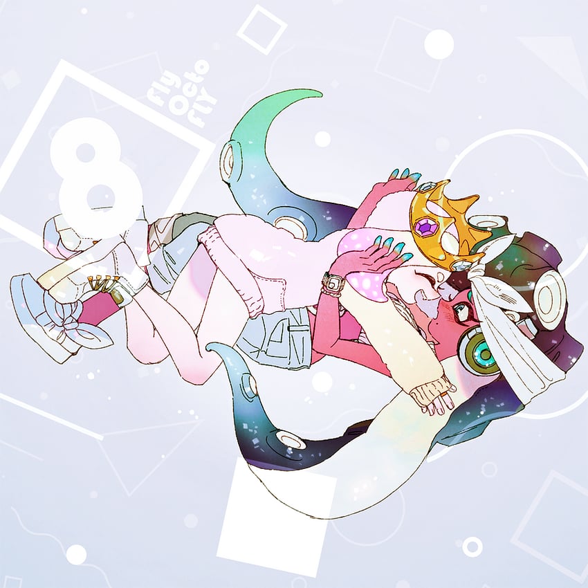 marina and pearl (splatoon and 1 more) drawn by akutsumi