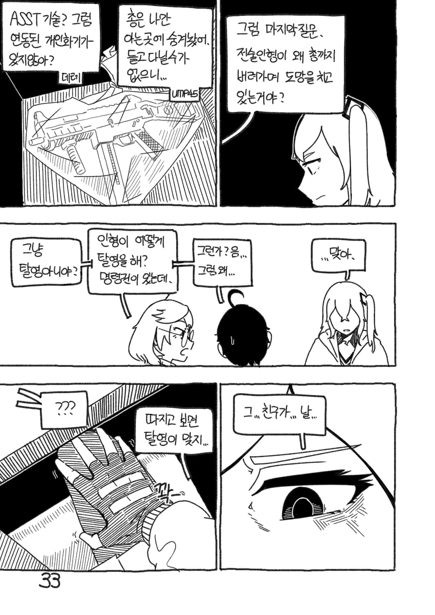 ump45, dier, and sier (girls' frontline) drawn by radish_p