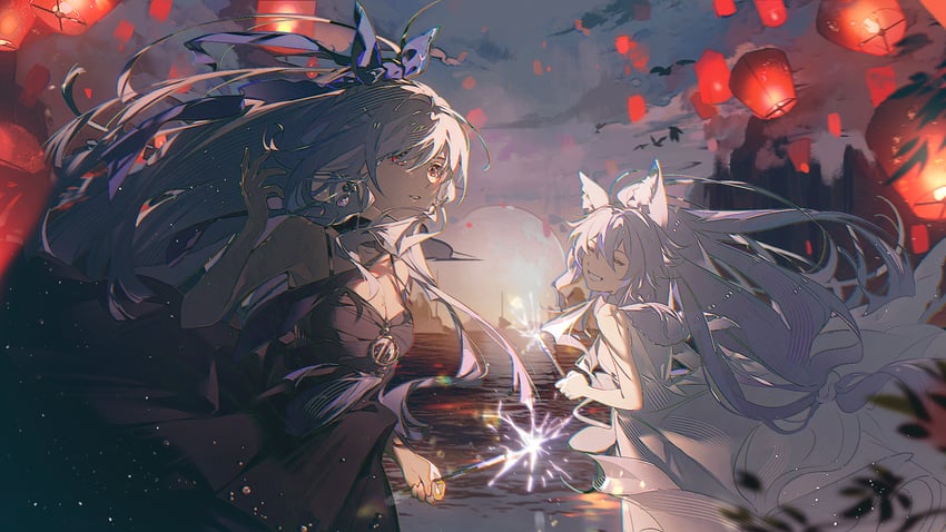 jingliu and baiheng (honkai and 1 more) drawn by niqiusama