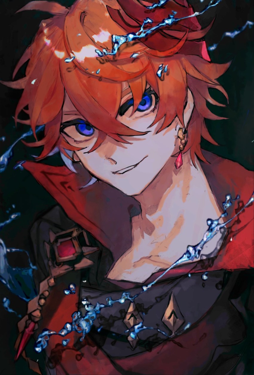 tartaglia (genshin impact) drawn by inn_wn