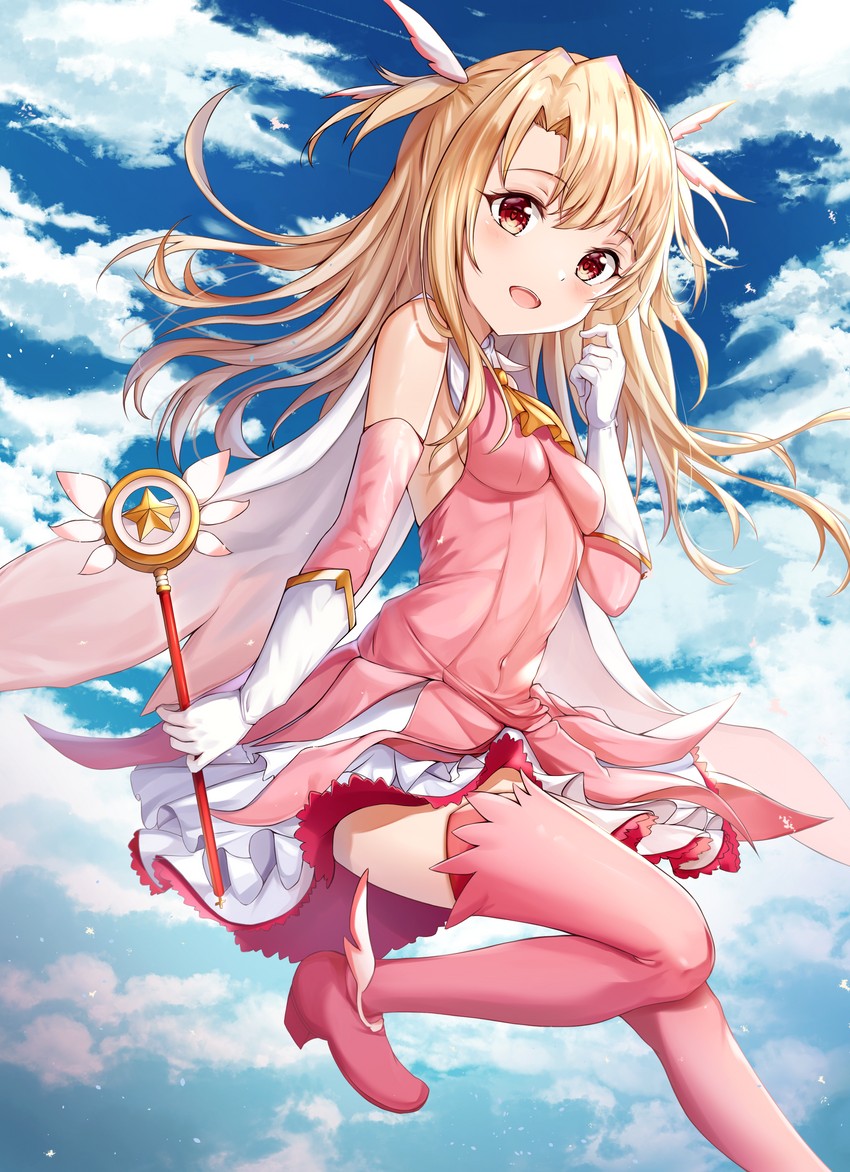 illyasviel von einzbern, prisma illya, and magical ruby (fate and 1 more) drawn by shirokuma_(zeroillya)