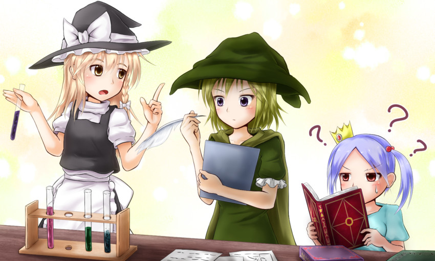 kirisame marisa, rosemary, and deritchi (touhou and 1 more) drawn by nogiguchi