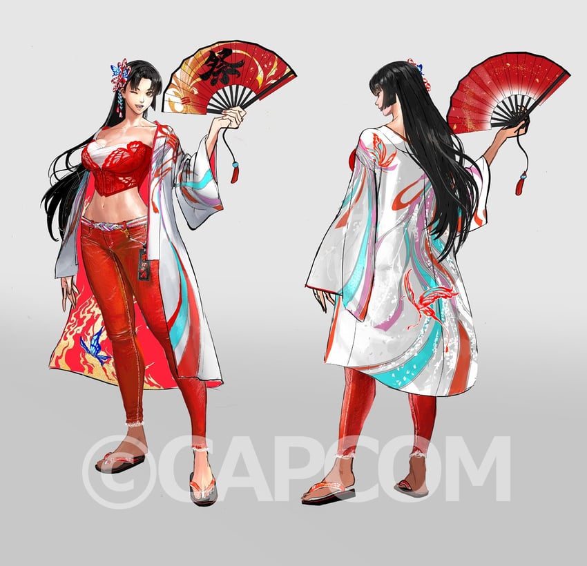shiranui mai (street fighter and 3 more) drawn by takayuki_nakayama