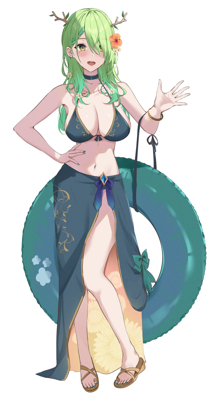 ceres fauna (hololive and 1 more) drawn by udonpan