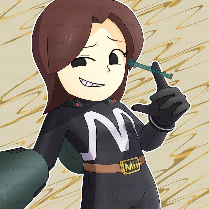 mii and mii gunner (super smash bros. and 1 more) drawn by gomashio_kakuni