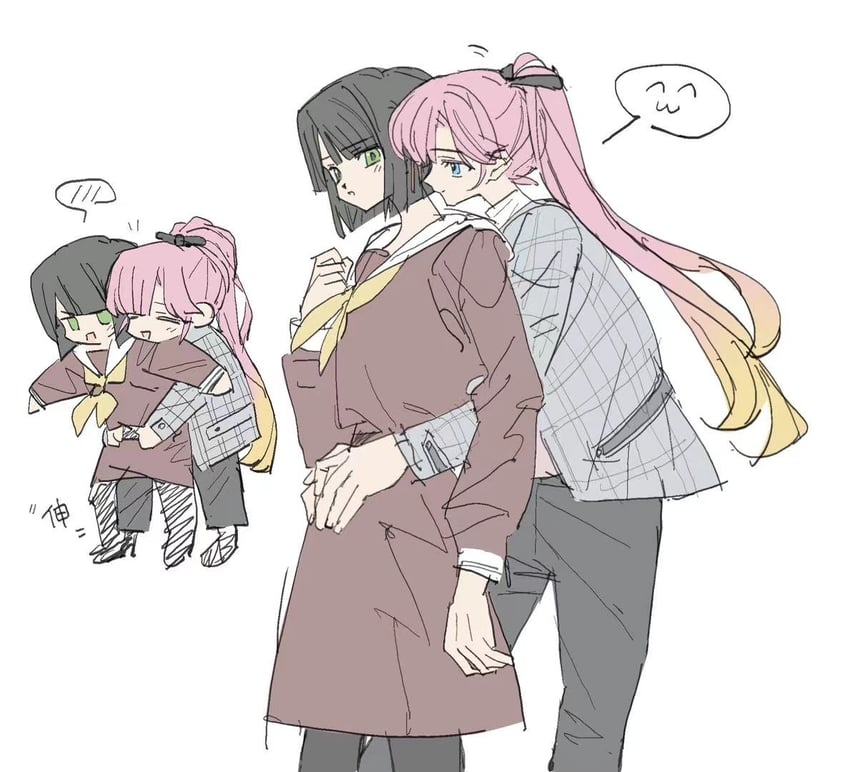 momose ginko and anyoji hime (love live! and 1 more) drawn by cccoming!