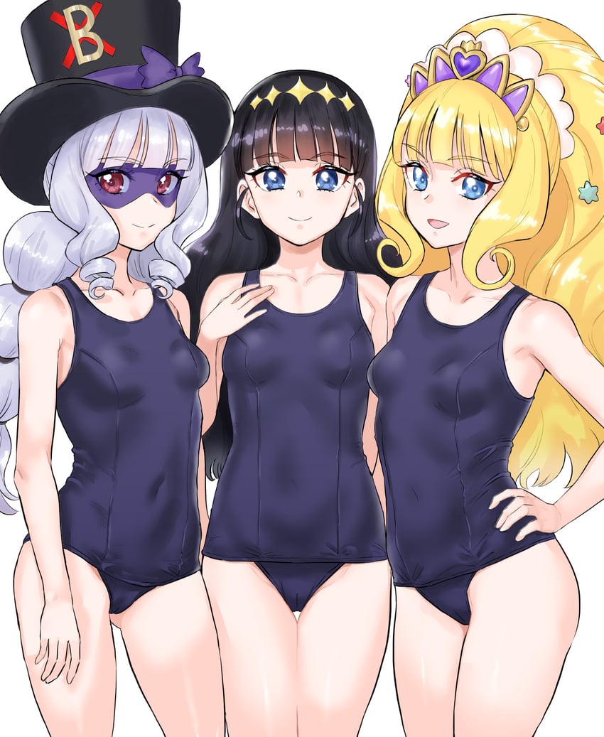 kasai amane, cure finale, and gentlu (precure and 1 more) drawn by kuppipi_ramutarou