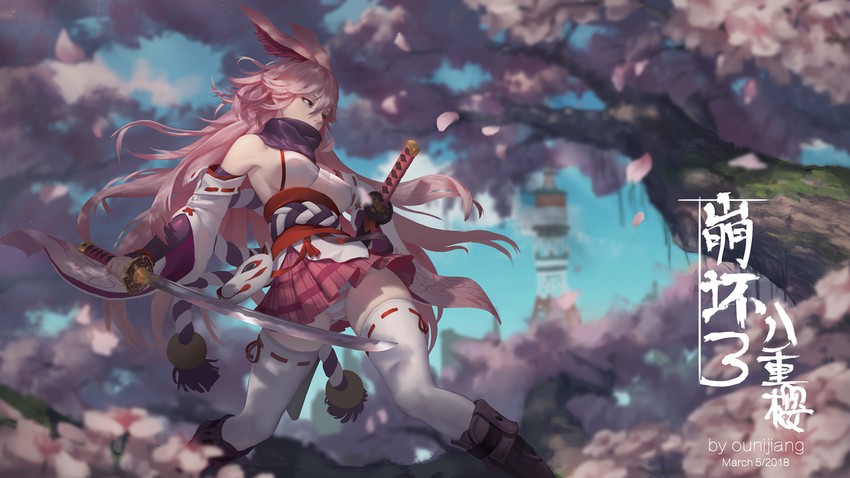 yae sakura (honkai and 1 more) drawn by ounijang