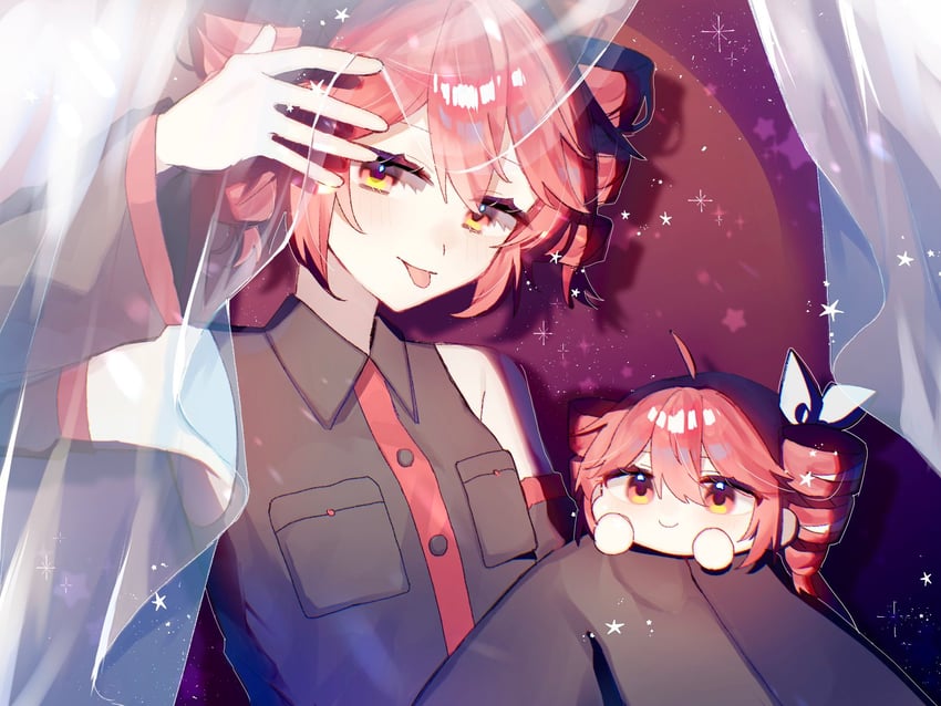 kasane teto (utau and 1 more) drawn by hishoku_(porupopi)