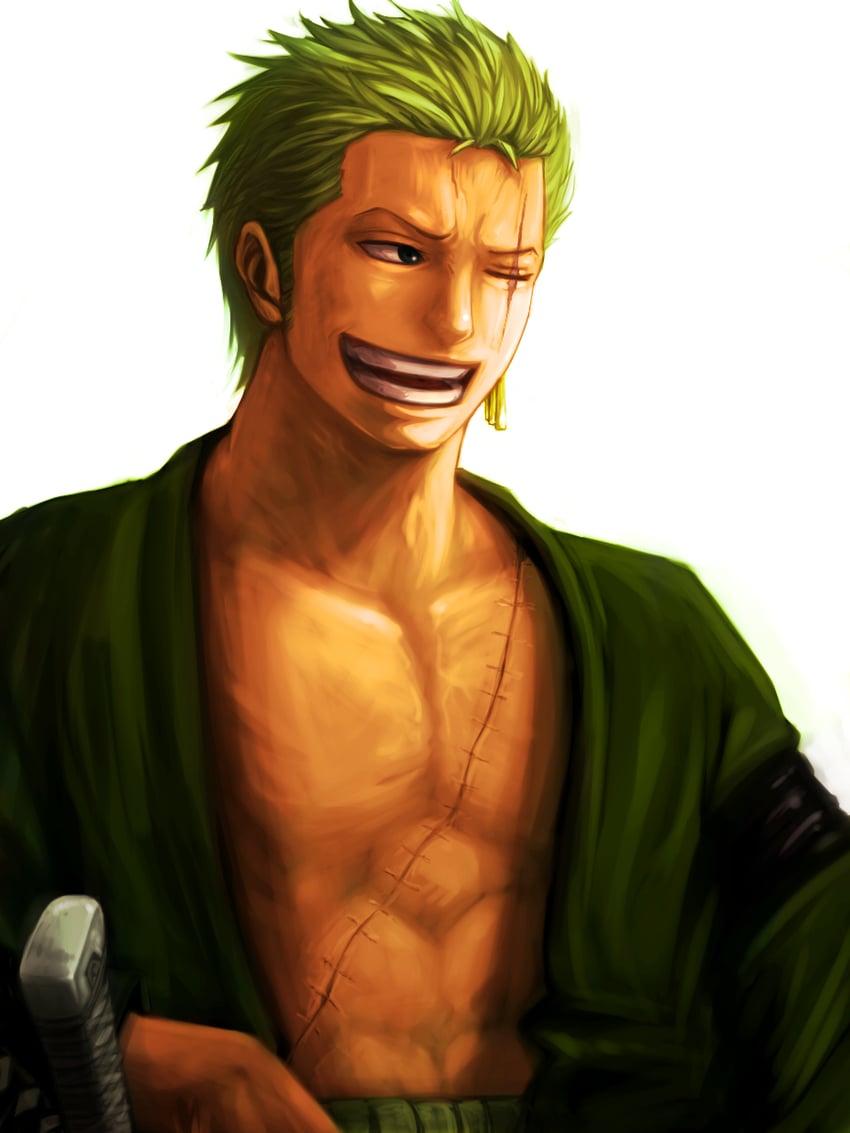 roronoa zoro (one piece) drawn by meta_gun