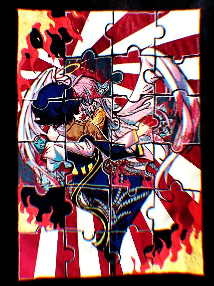 hatsutori hajime and utsugi noriyuki (saibou shinkyoku) drawn by paparenbale
