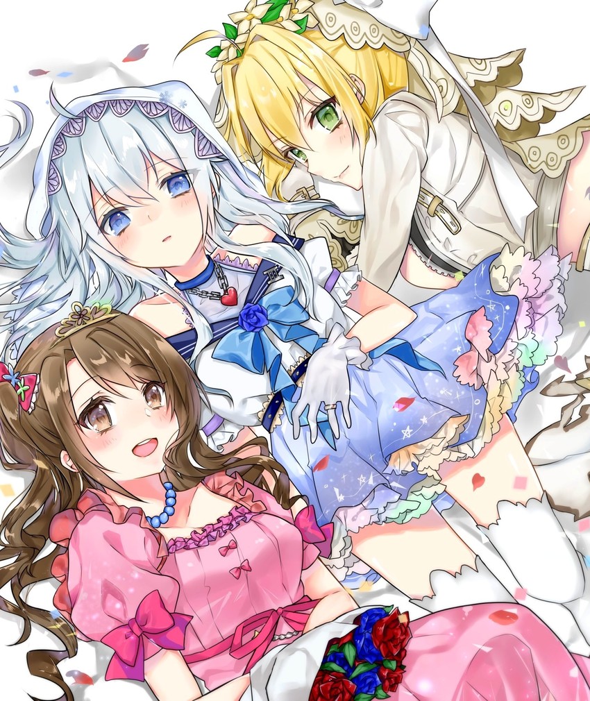 hibiki, shimamura uzuki, and nero claudius (kantai collection and 5 more) drawn by nana_kagura