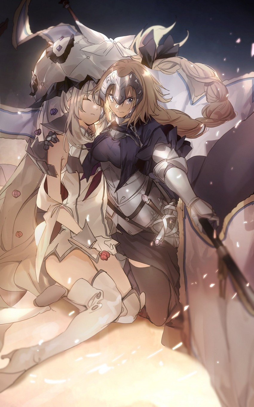 jeanne d'arc and marie antoinette (fate and 1 more) drawn by no-kan