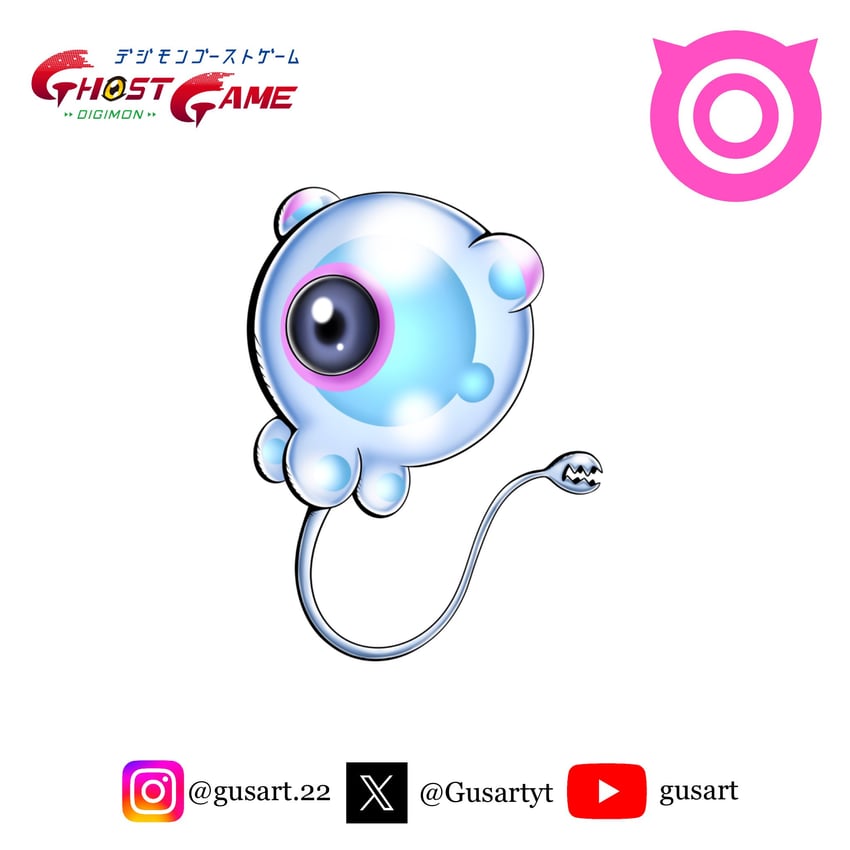 puyomon (digimon and 1 more) drawn by gusart