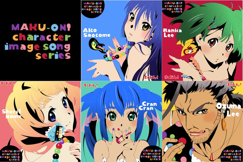 sheryl nome, ranka lee, saotome alto, klan klein, and ozma lee (k-on! and 2 more)