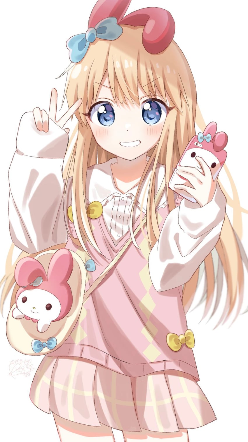 toshinou kyouko and my melody (yuruyuri and 2 more) drawn by yunagi_(yng_hoti)