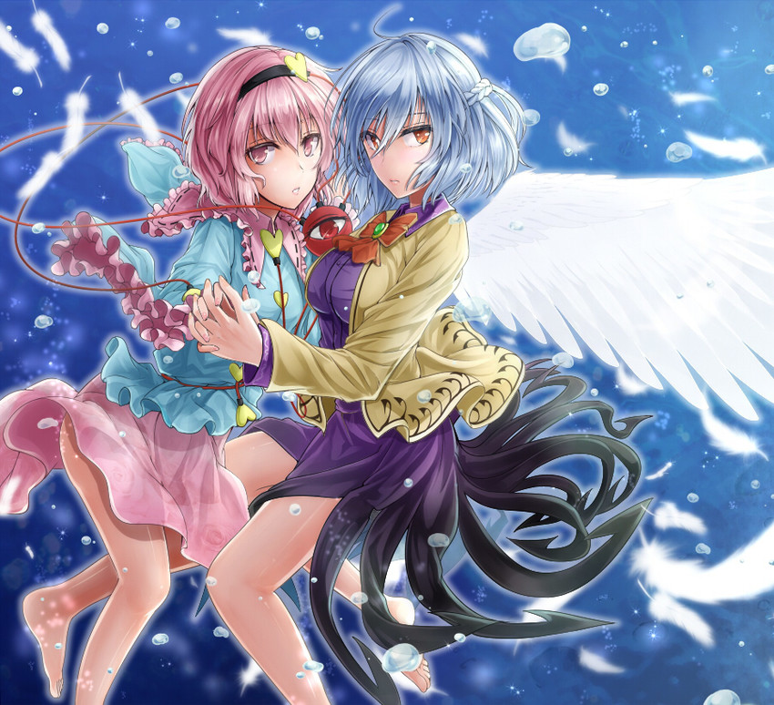 komeiji satori and kishin sagume (touhou) drawn by y2