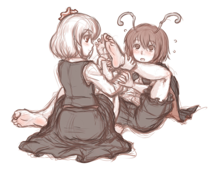 rumia and wriggle nightbug (touhou) drawn by kuro_suto_sukii